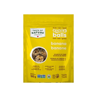 Taste of Nature Organic Snack Balls - Banana - 100g