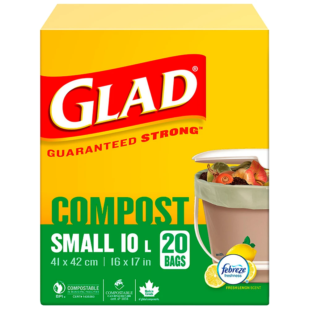 Glad Compostable Bags - Lemon - Small 20s