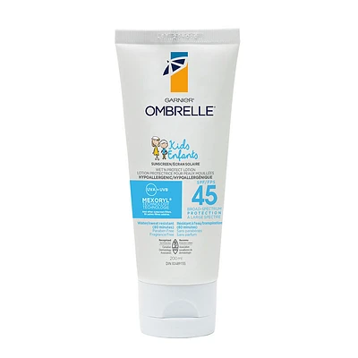 Garnier Ombrelle Kids Wet'N Protect Hypoallergenic Sunscreen Lotion - SPF 45 - 200ml