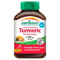 Jamieson High Absorption Turmeric with Black Pepper - 60s