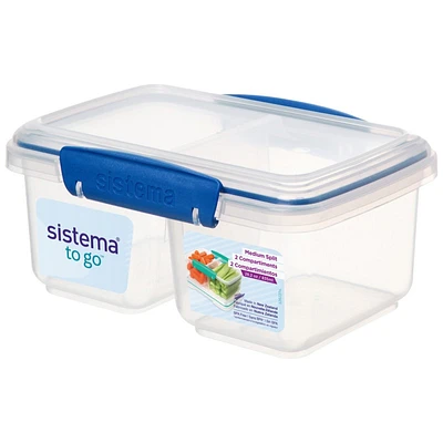Sistema To Go Medium Split Food Storage Container - Teal