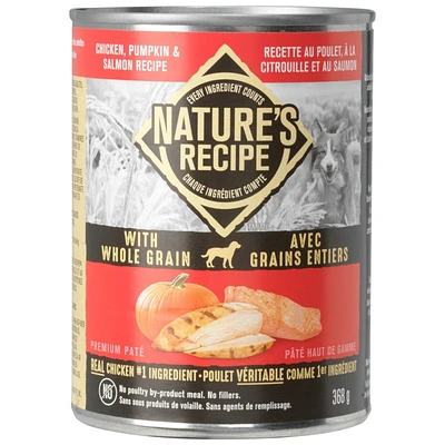 Nature's Recipe Pumpkin and Salmon Recipe With Whole Grain - 368g
