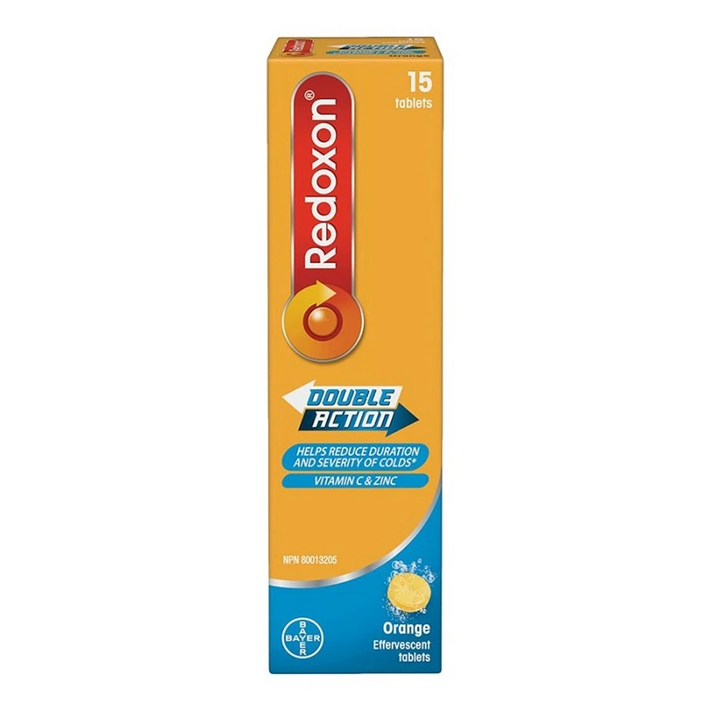 Redoxon Double-Action Vitamin C and Zinc Effervescent Tablets - Orange - 15's