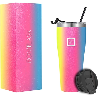 Iron Flask Rover Tumbler with Straw - Rainbow - 24oz