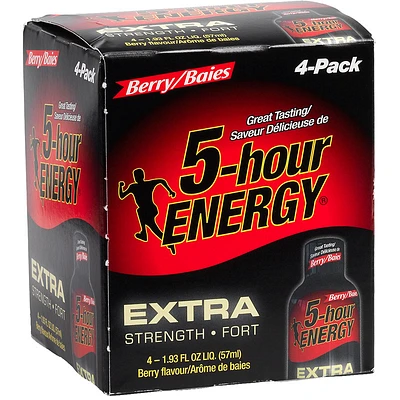5-Hour Energy Shot Extra Strength - Berry - 4 x 57ml