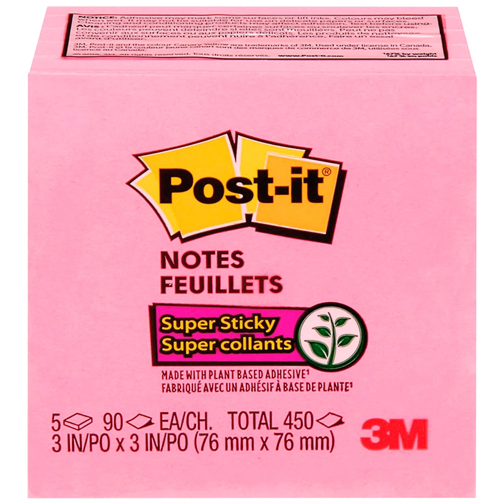 3M Post-it Super Sticky Notes - Pink