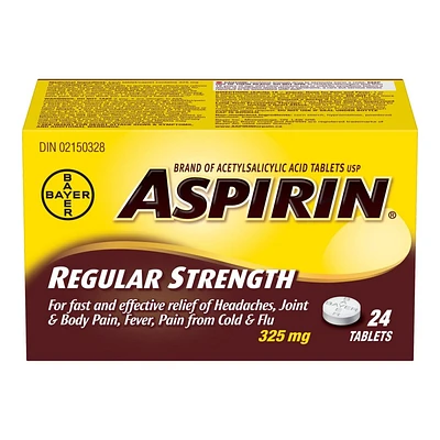 ASPIRIN 325mg tablets - 24s