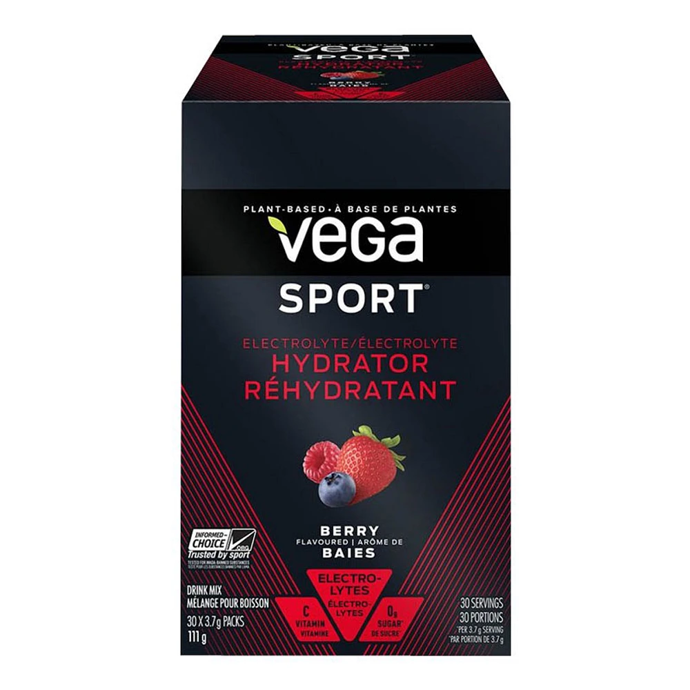 Vega Sport Electrolyte Hydrator - Berry - 30 x 3.7g