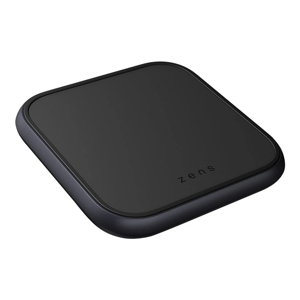 Zens Aluminium Single Wireless Charging Pad - Black - ZESC14B00