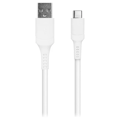 Logiix Sync & Charge USB-C to USB-A Anti-Stress Cable - White - LGX-12860