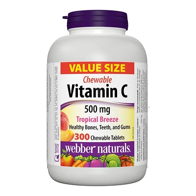 Webber Naturals Tropical Breeze Vitamin C Chewable Tablets - 500mg