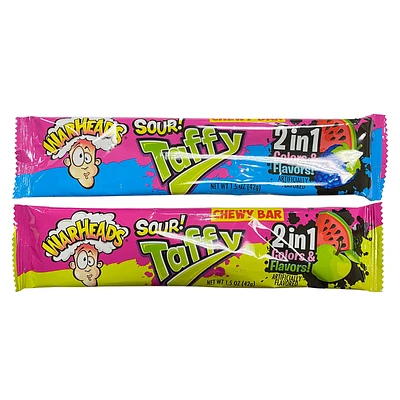 Warheads Sour! Taffy 2 in 1 Chewy Bar - 42g