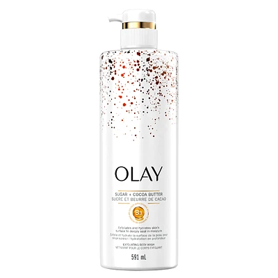 Olay Exfoliating Body Wash - Sugar + Cocoa Butter - 591ml