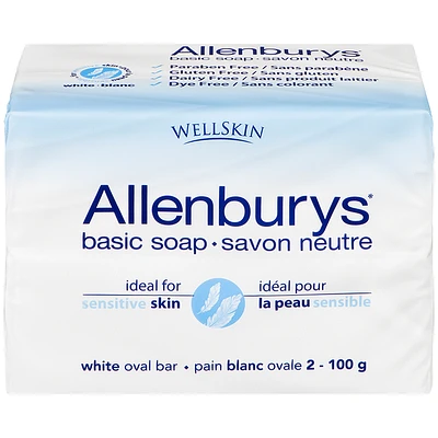 Allenburys Basic Soap - White - 2 x 100g