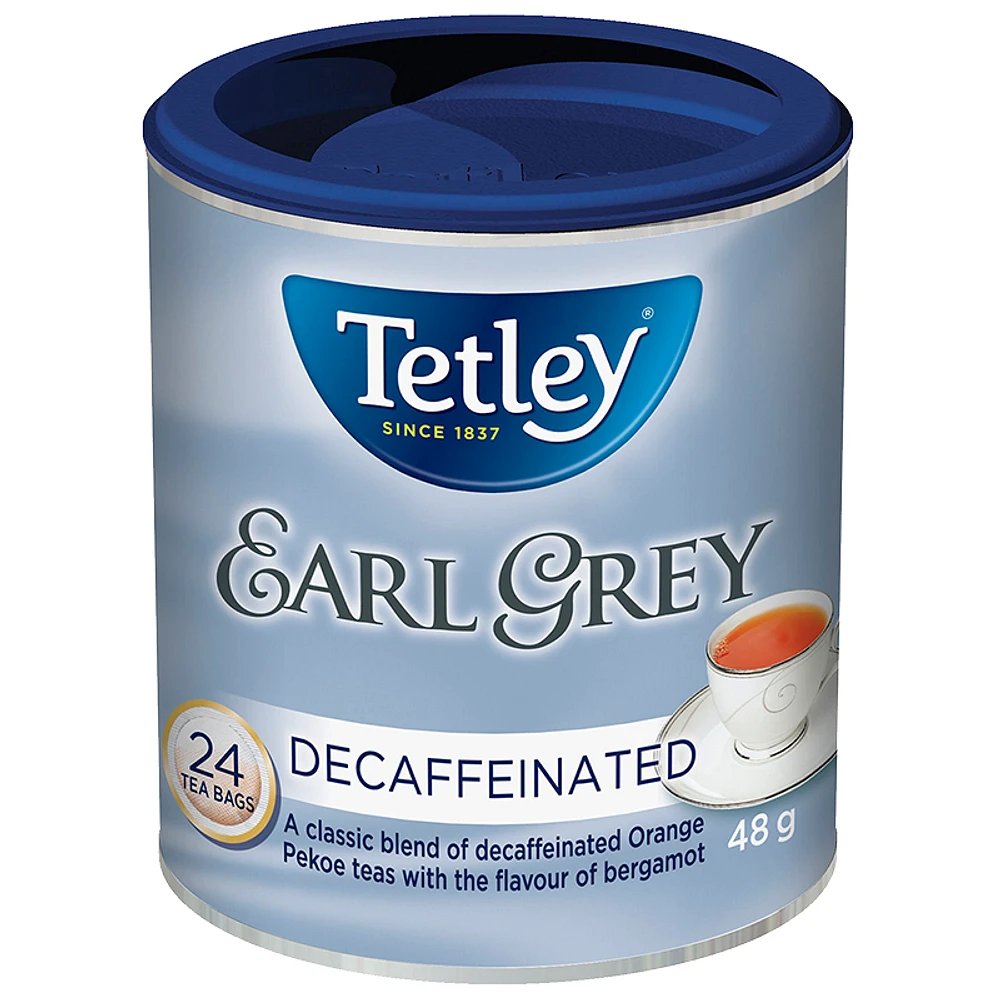 Tetley Decaffeinated Earl Grey Tea - 24s