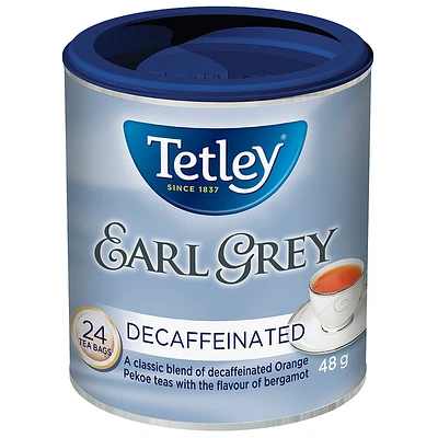 Tetley Decaffeinated Earl Grey Tea - 24s