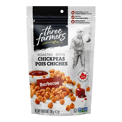 Three Farmers Roasted Chickpeas - Barbecue - 120g