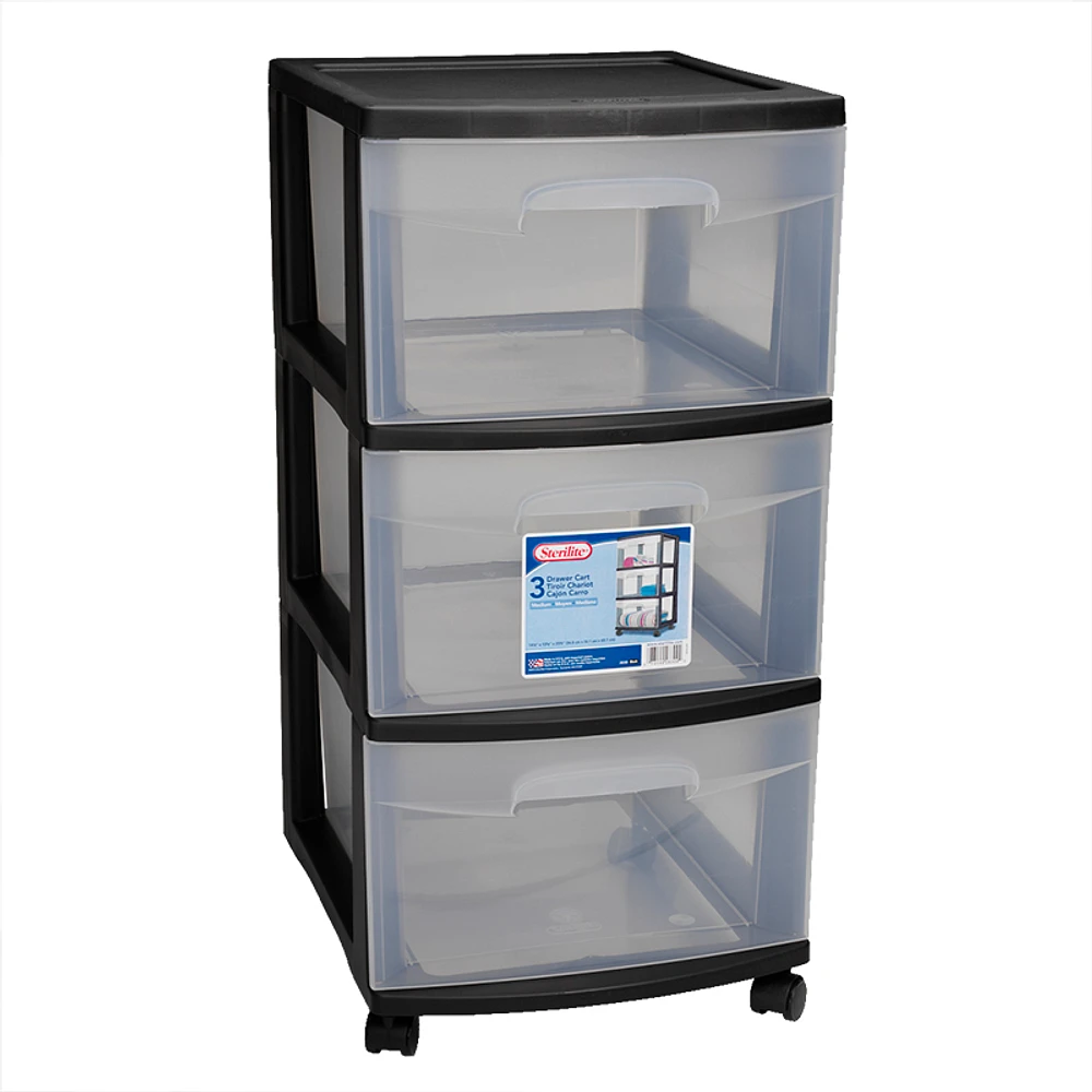 Sterilite 3 Drawer Cart