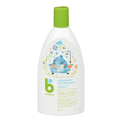 Babyganics Bubble Bath - Fragrance Free - 591ml