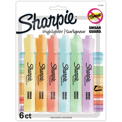Sharpie Tank Highlighter - Pastel - 6 pack