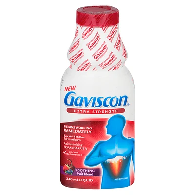 Gaviscon Extra Strength Liquid - Soothing Fruit Blend - 340ml