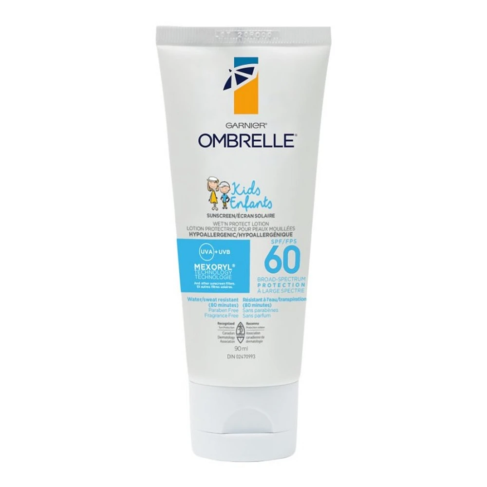 Garnier Ombrelle Kids Wet N Protect Sunscreen - SPF 60 90ml