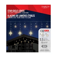 Danson Decor LED Light Curtain - Warm White- 3.3m - 138 Lights - Stars