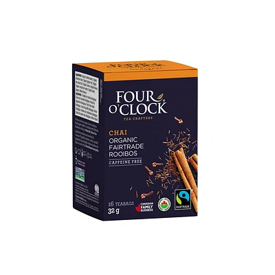 Four O'Clock Organic Fairtrade Rooibos Chai - 16s