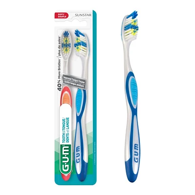 GUM Tooth & Tongue Supreme Clean Toothbrush