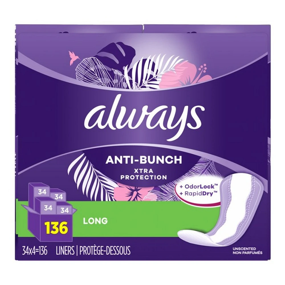 Always Xtra Protection Pantyliners - Long - 136's