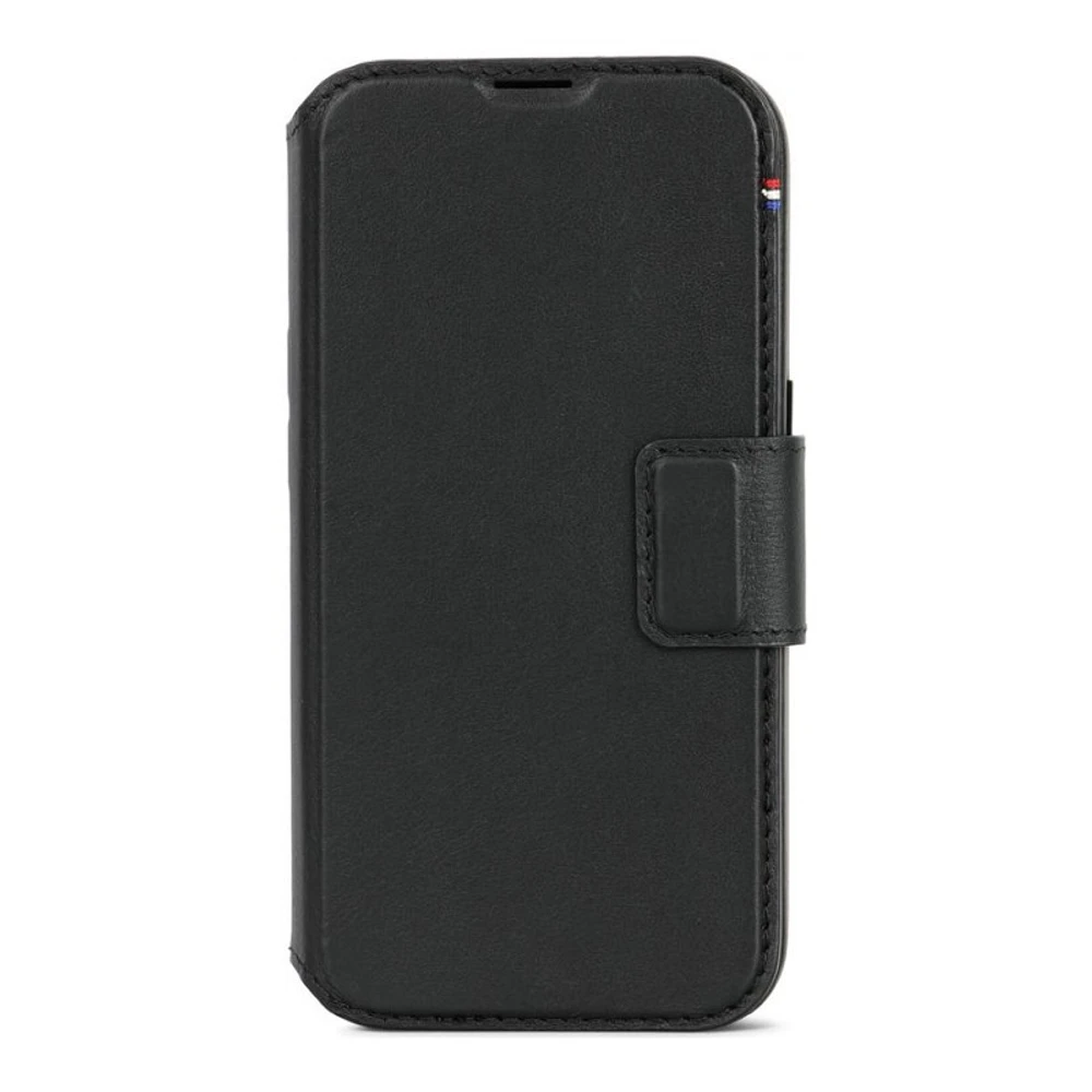 Decoded Core Collection Leather Flip Cover for iPhone 15 Pro - Black