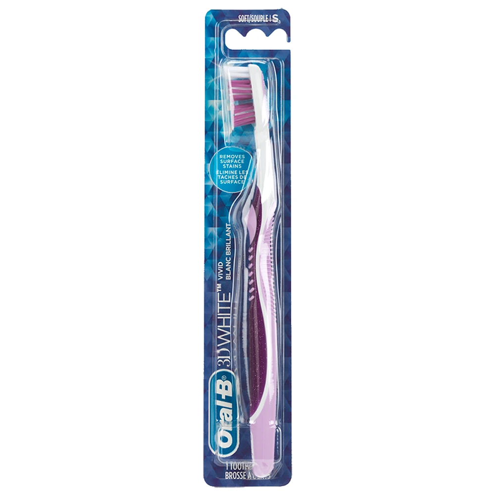 Oral B 3D White Vivid Toothbrush Assorted - Soft