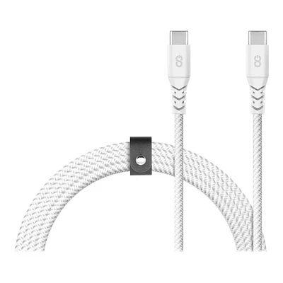 LOGiiX Piston Connect Armour+ 100W USB-C to USB-C Cable - White - 3m