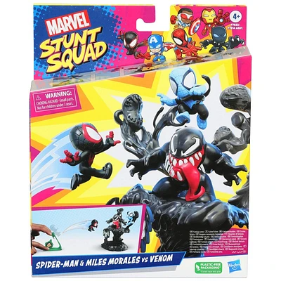 Marvel Stunt Squad - Spider-Man and Miles Morales vs Venom Play Set