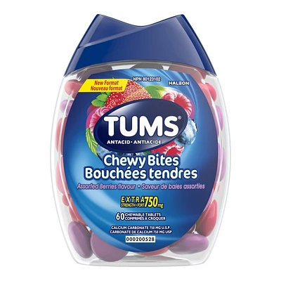 Tums Chewy Bites Antacid Chewable Tablets - 60's