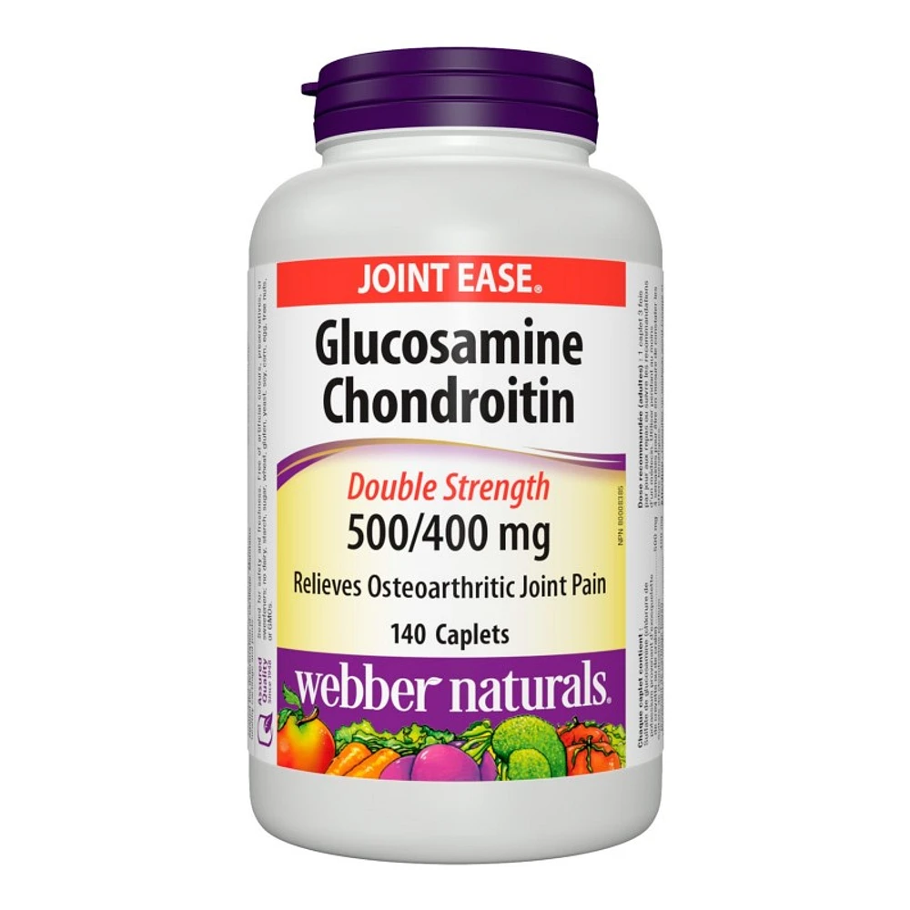 Webber Naturals Double Strength Glucosamine Chondroitin Caplets - 500/400mg - 140's