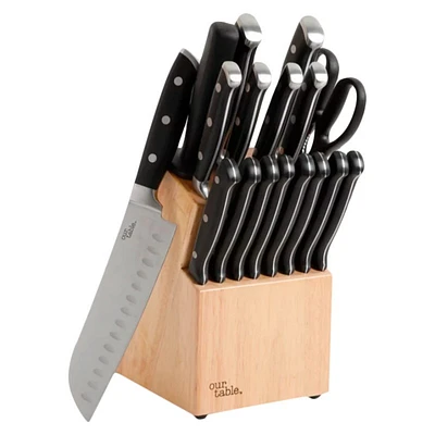 Our Table Cutlery Block Set - Black - 18 pce