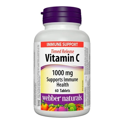 Webber Naturals Timed Release Vitamin C Tablets - 1000mg - 60's