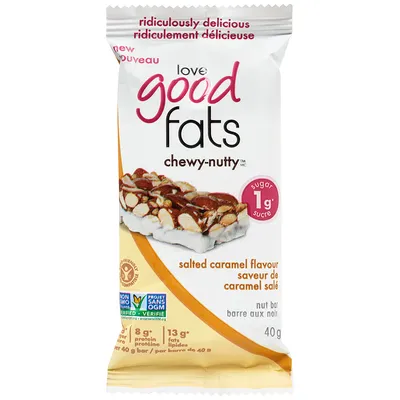Love Good Fats Chewy-Nutty Bar - Salted Caramel - 40g