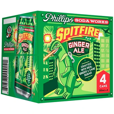 Phillips Spitfire Ginger Ale - 4x355ml
