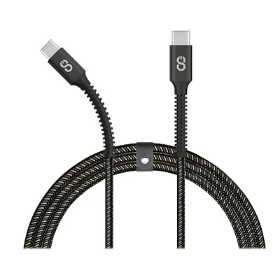 LOGiiX Piston Connect Armour+ USB-C to USB-C Cable - Black - 1.5m