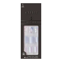 ImPRESS Press-on Manicure Premium False Nails Kit - Short - Ice Crystals - 30's