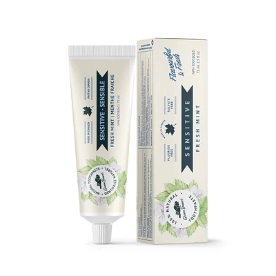 The Green Beaver 100% Natural Sensitive Toothpaste - Fresh Mint - 75ml