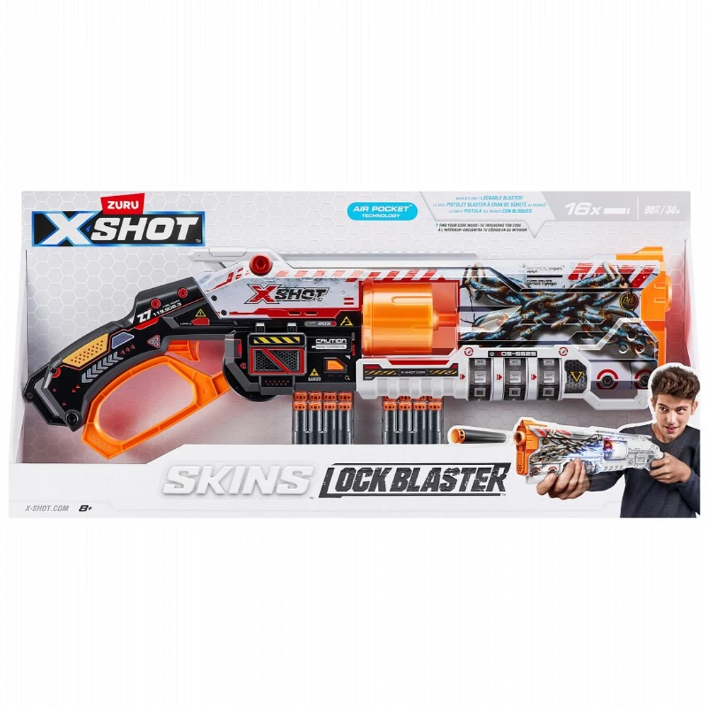 Zuru X-Shot Skins Lock Blaster with 16 Darts