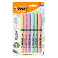 BIC Intensity Pastel Highlighter - Assorted - 6 pack