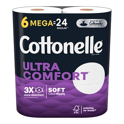Cottonelle Ultra Comfort Toilet Paper - 6 Mega Rolls