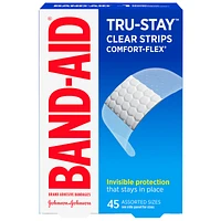 BAND-AID Clear Comfort-Flex - Assorted - 45's