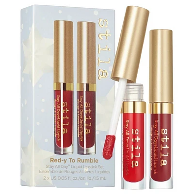 Stila Stay All Day Liquid Lipstick Duo Set - Red-y To Rumble