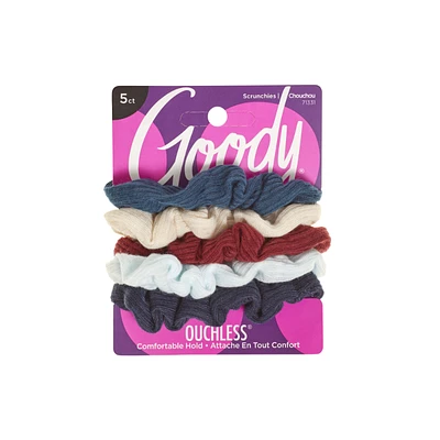 Goody Jersey Ribbed Scrunchies - Small - 5's