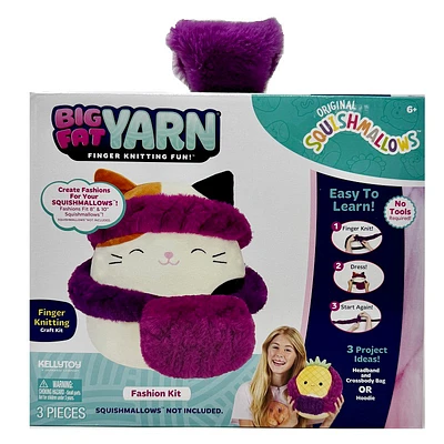 Big Fat Yarn Squishmallows Fashion Finger Knitting Craft Kit - 9.5 x 8 x 3 Inches